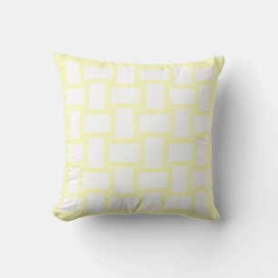 Yellow Pastel & White Weave Design Cushion