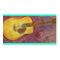 yellow patina acoustic guitar