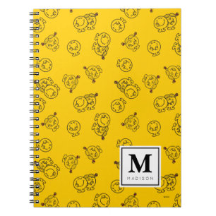 Yellow Pattern Add Your Name Spiral Notebook