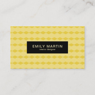 Yellow Pattern Business Card