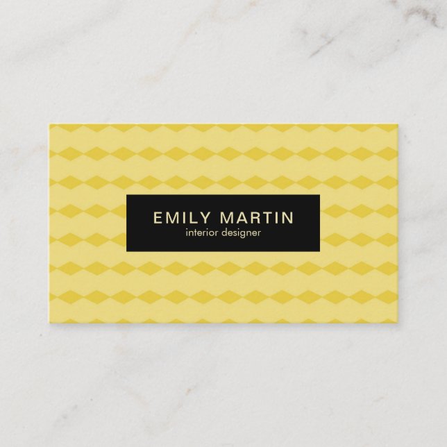 Yellow Pattern Business Card (Front)