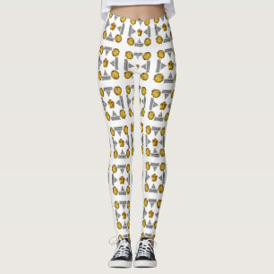 Yellow Pattern Leggings