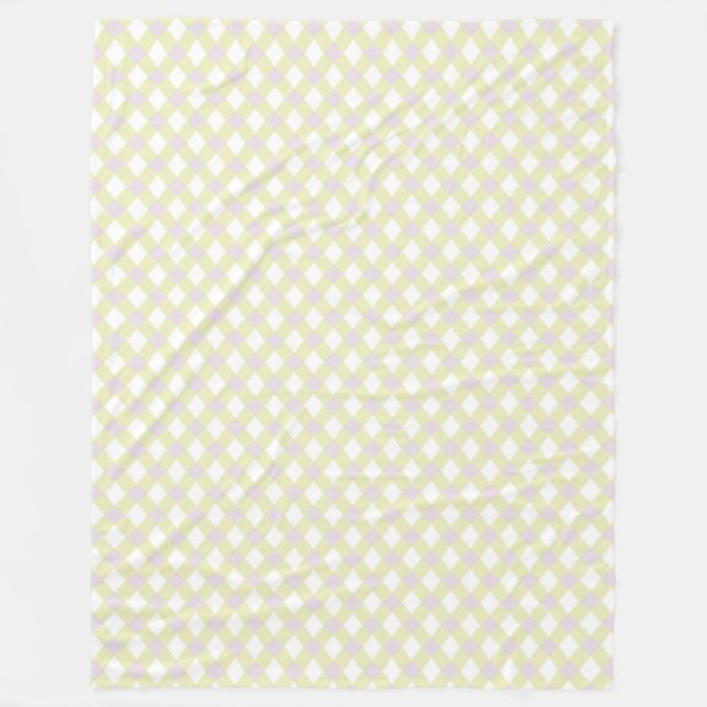 Yellow Patternd Fleece Throw Blanket (Front)