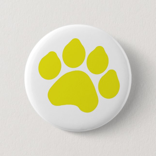 Yellow Paw Print Button (Front)