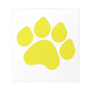 Yellow Paw Print Notepad