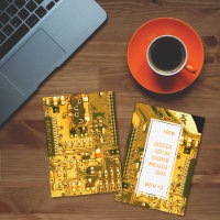 Yellow PCB board, electronic parts printed circuit