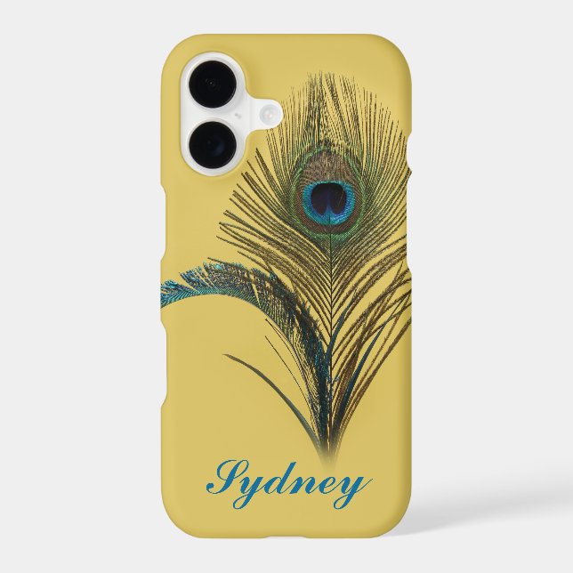 Yellow Peacock iPhone 7 Case (Back)