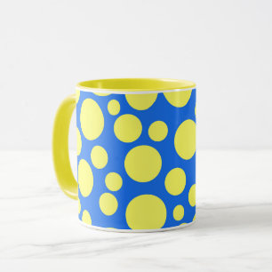 Yellow peas on a sky blue background mug