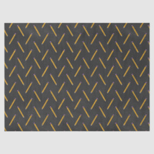 Yellow Pencils on Chalkboard Decoupage Tissue Paper