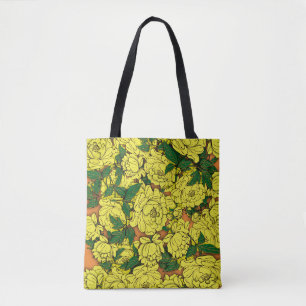 Yellow Peonies Tote Bag