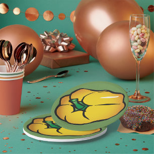 Yellow Pepper Paper Plates