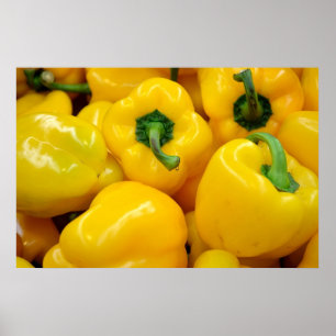 Yellow Peppers Background Poster