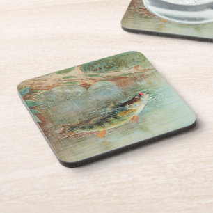 Yellow Perch by S.A. Kilbourne, Vintage Fish Coaster