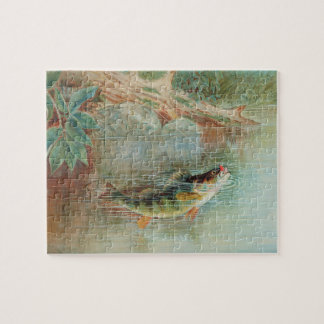Yellow Perch by S.A. Kilbourne, Vintage Fish Jigsaw Puzzle
