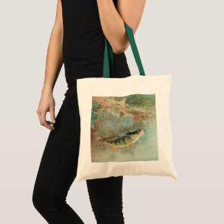 Yellow Perch by S.A. Kilbourne, Vintage Fish Tote Bag