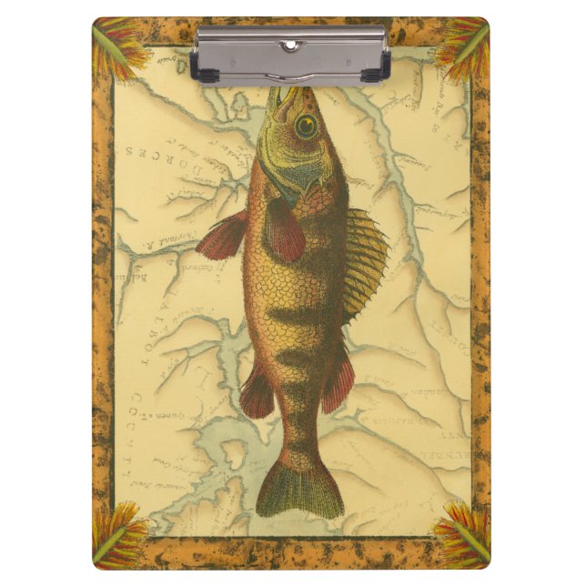Yellow Perch on Map Clipboard (Front)