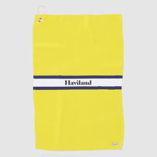 Yellow Personalised Golf Towel HAMbWG