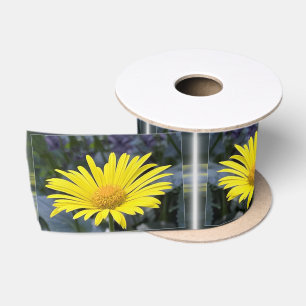 Yellow petals satin ribbon