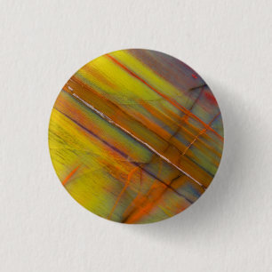 Yellow Petrified Wood 3 Cm Round Badge