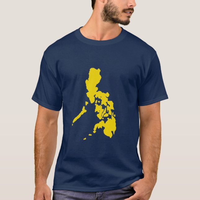Yellow Philippine Map T-Shirt (Front)