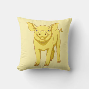 Yellow Pig Day July 17 Cute Piglet Cushion