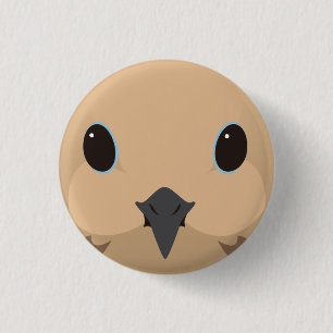 Yellow pigeon-Mourning dove 3 Cm Round Badge
