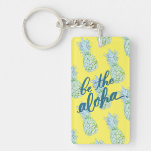 Yellow Pineapple Aloha Keychain