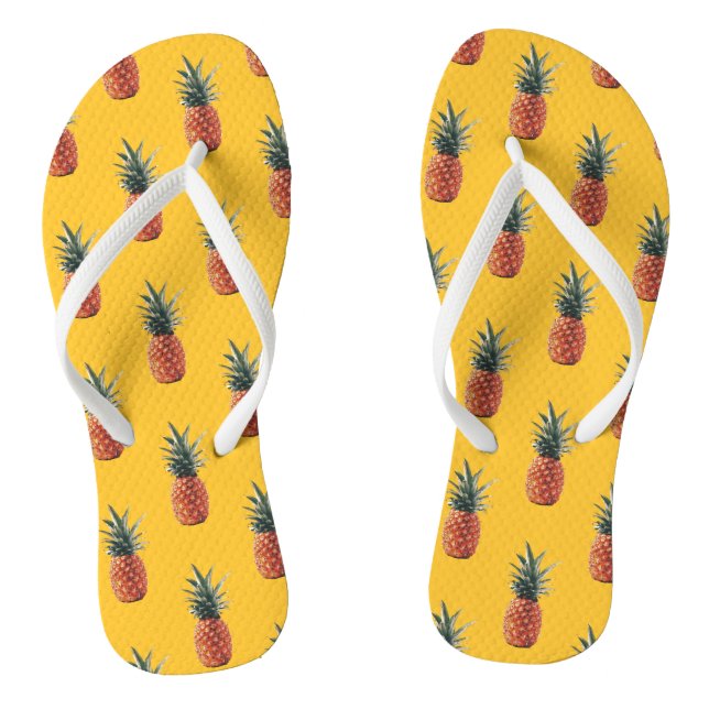 Yellow pineapple jandals (Footbed)