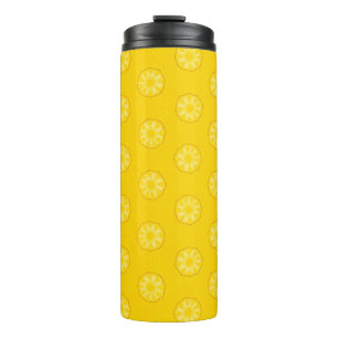 Yellow Pineapple Slices Pattern Thermal Tumbler