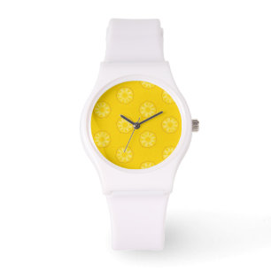 Yellow Pineapple Slices Pattern Watch