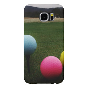 yellow pink and blue, Golf Balls