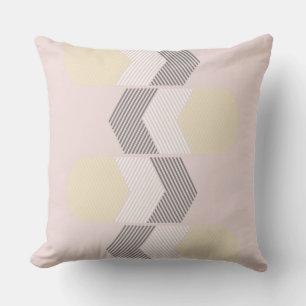 yellow,  pink and Grey Geometric Cushion