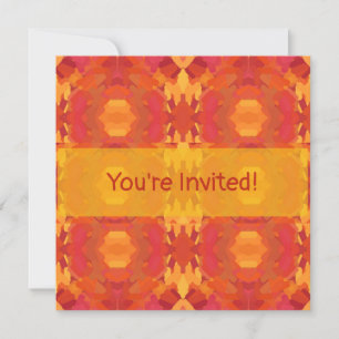 Yellow, Pink and Orange Kaleidoscope Card