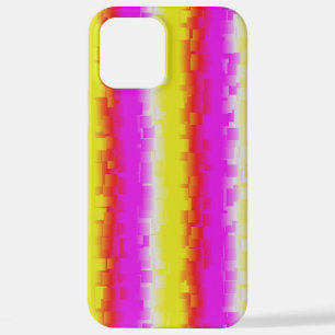 Yellow Pink Artdeco Rainbow Stripes iPhone 12 Pro Max Case