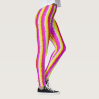 Yellow Pink Artdeco Rainbow Stripes