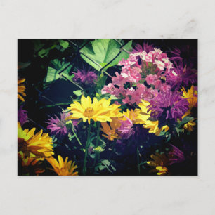 Yellow & Pink Floral Postcard