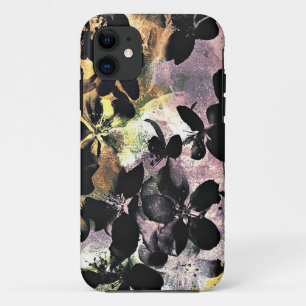 Yellow pink flower pattern floral digital art Case-Mate iPhone case