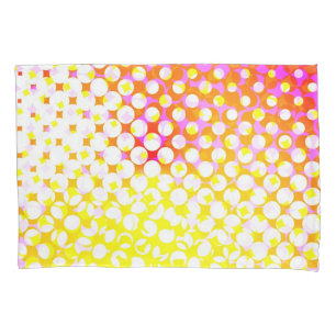 Yellow Pink Pattern Design Pillowcase
