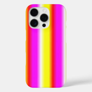 yellow pink rainbow stripe iPhone 16 pro case
