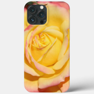 Yellow Pink Rose Flower iPhone 13 Pro Max Case