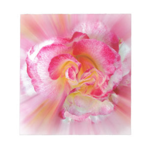 yellow pink Rose Notepad