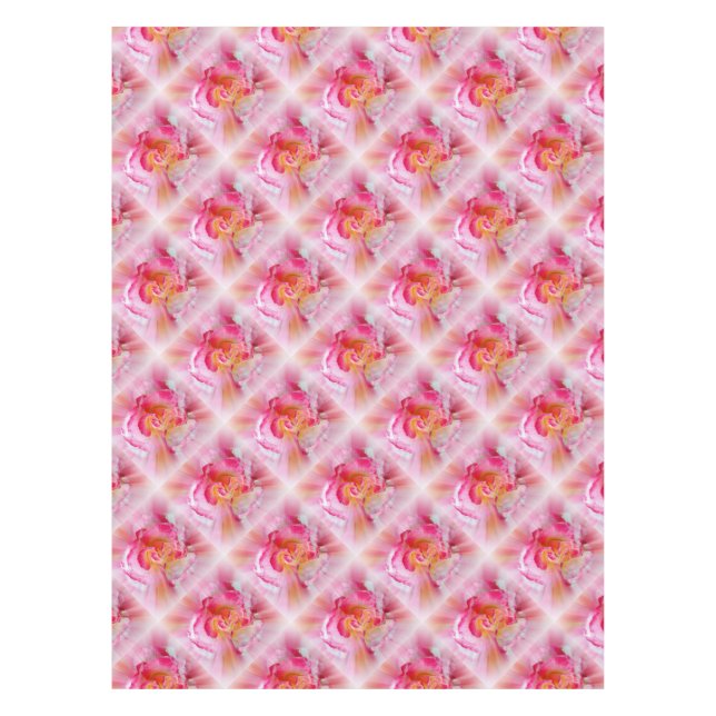 yellow pink Rose Tablecloth (Front)