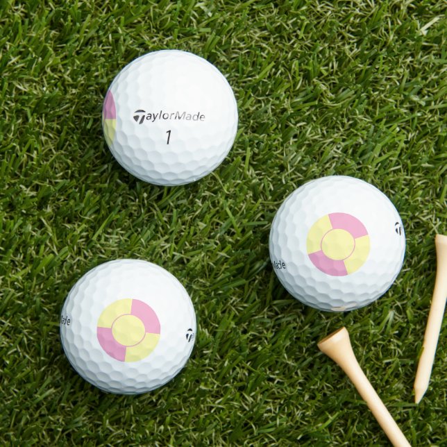 yellow&pink strike zone  golf balls (Insitu Grass)