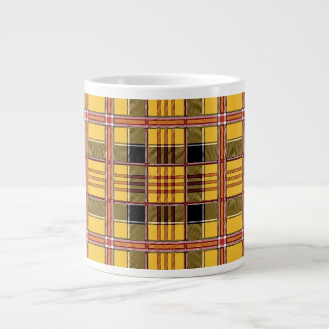 yellow plaid coffee mug (Front)