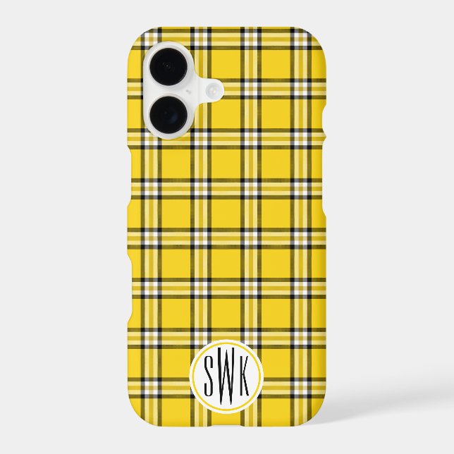 Yellow Plaid Monogram (Back)