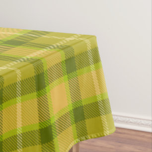 Yellow Plaid Pattern Tablecloth