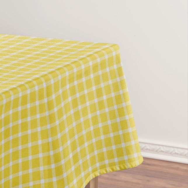 Yellow Plaid Tablecloth (In Situ)