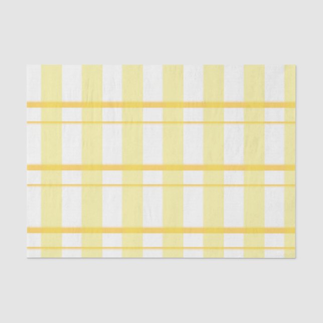 Yellow Plaid Tissue Paper (Front)