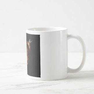 yellow planet 3d illustration in universe coffee mug