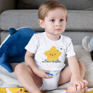Yellow Playful Star Customisable Baby Bodysuit